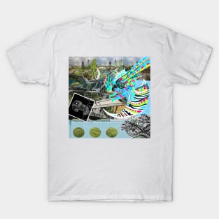 the death and the city in wetland collage of pattern T-Shirt